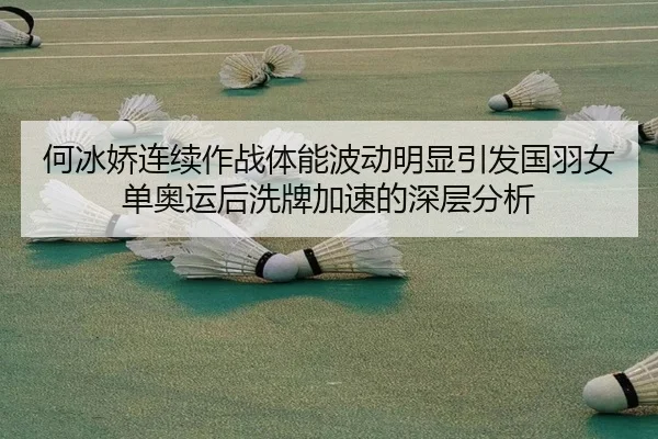 何冰娇连续作战体能波动明显引发国羽女单奥运后洗牌加速的深层分析